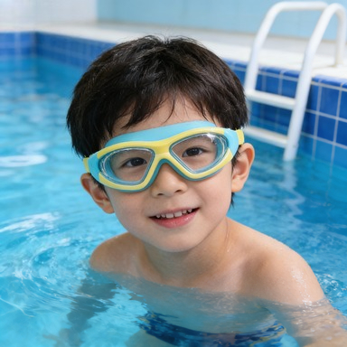 Goggles Swim - Детские водонепроницаемые и противотуманные очки для