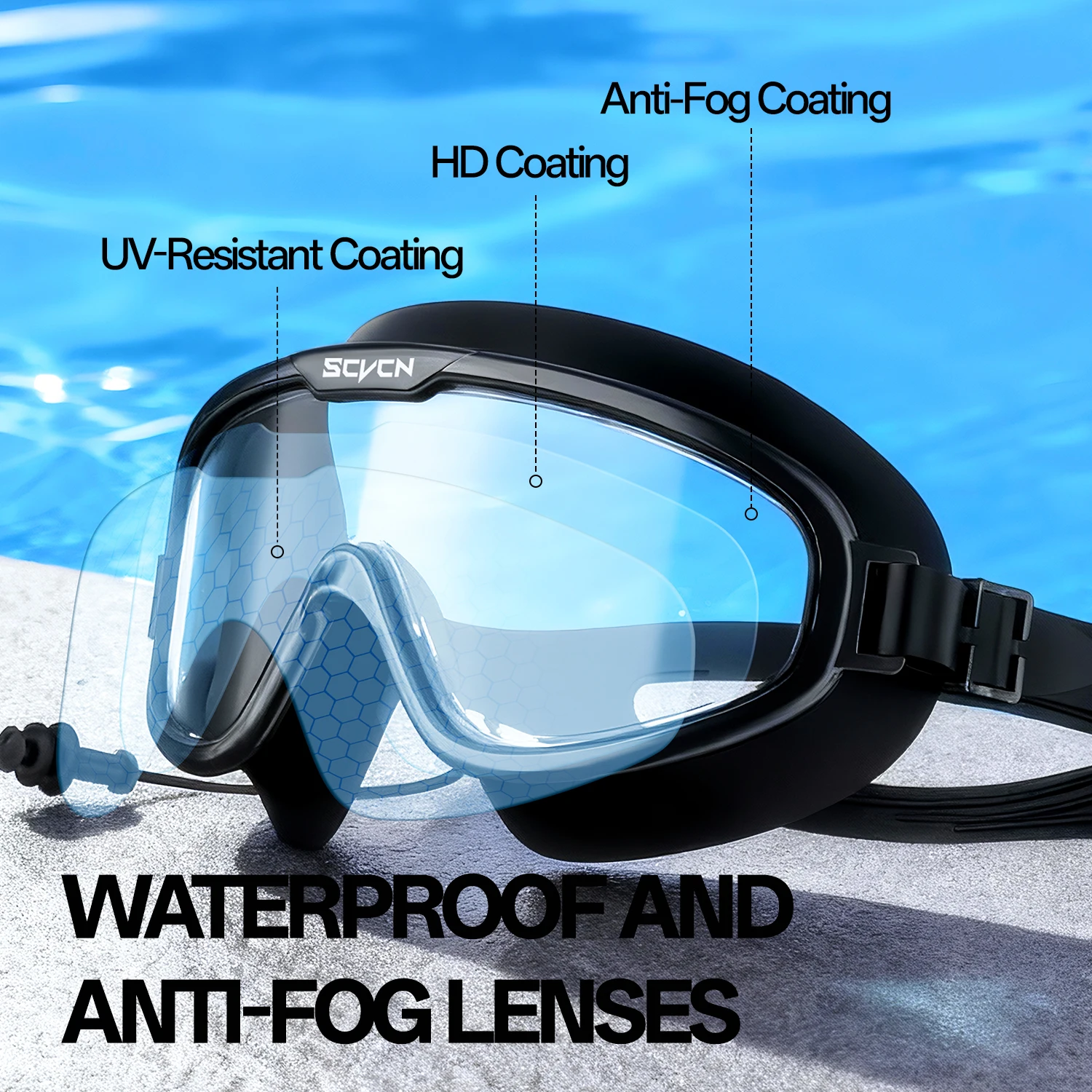 Очки для плавания SCVCN, профе – обзор и цена Goggles Swim