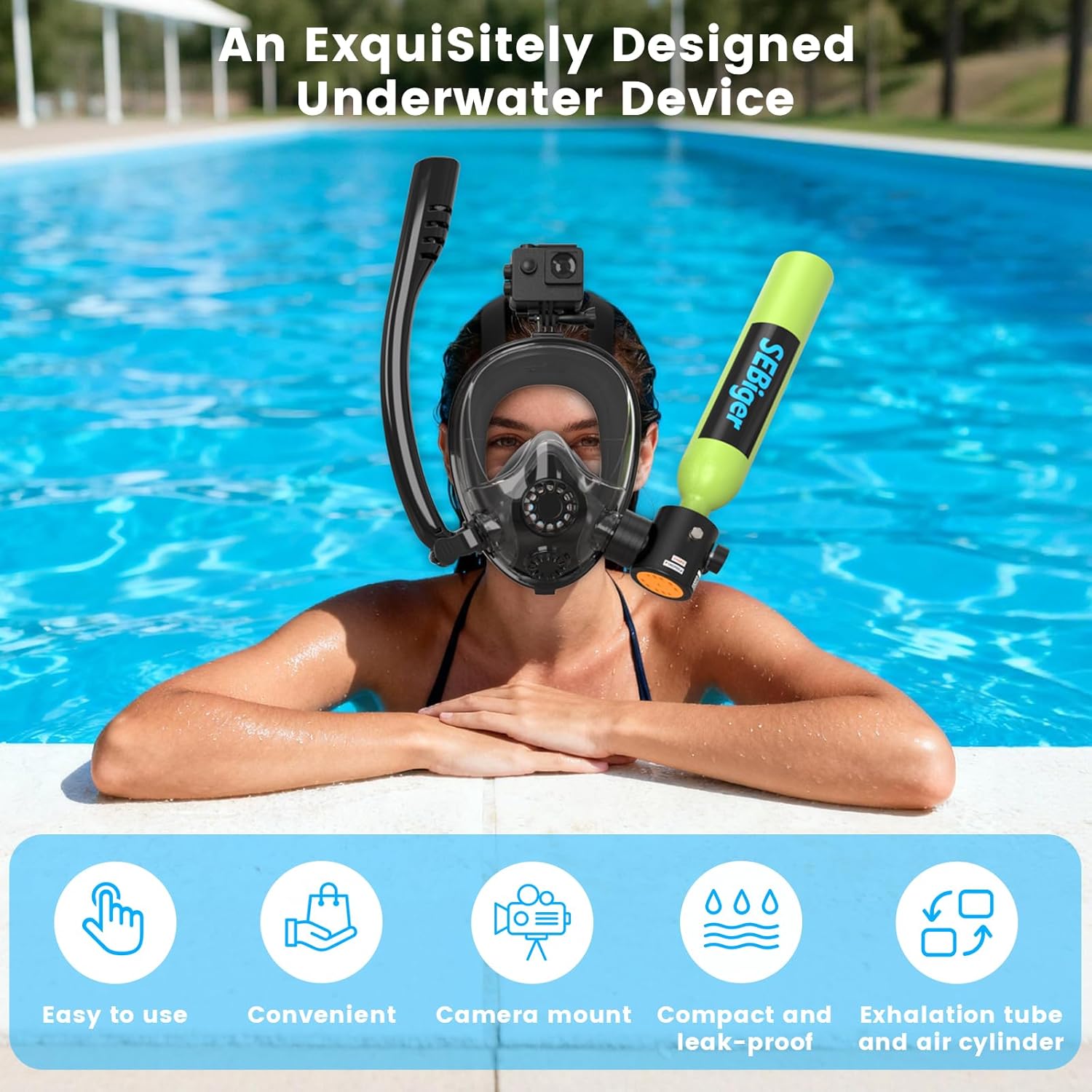 Мини-баллон для дайвинга 0,5 л – обзор и цена Snorkel Set
